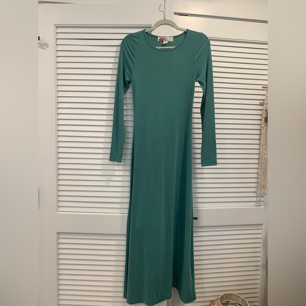 NWOT FP Beach Aubre open back toe Mermaid green boho travel resort beach life SM - Picture 5 of 12